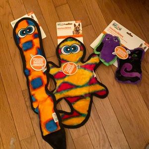 Outward Hound plush squeaky dog toys